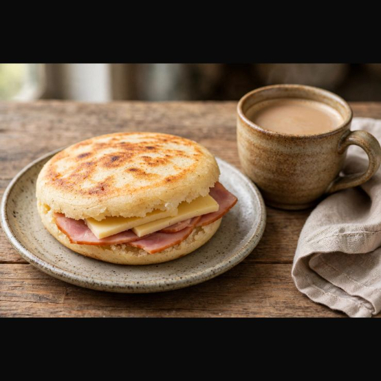 ArepaJamón&Queso & Café con Leche