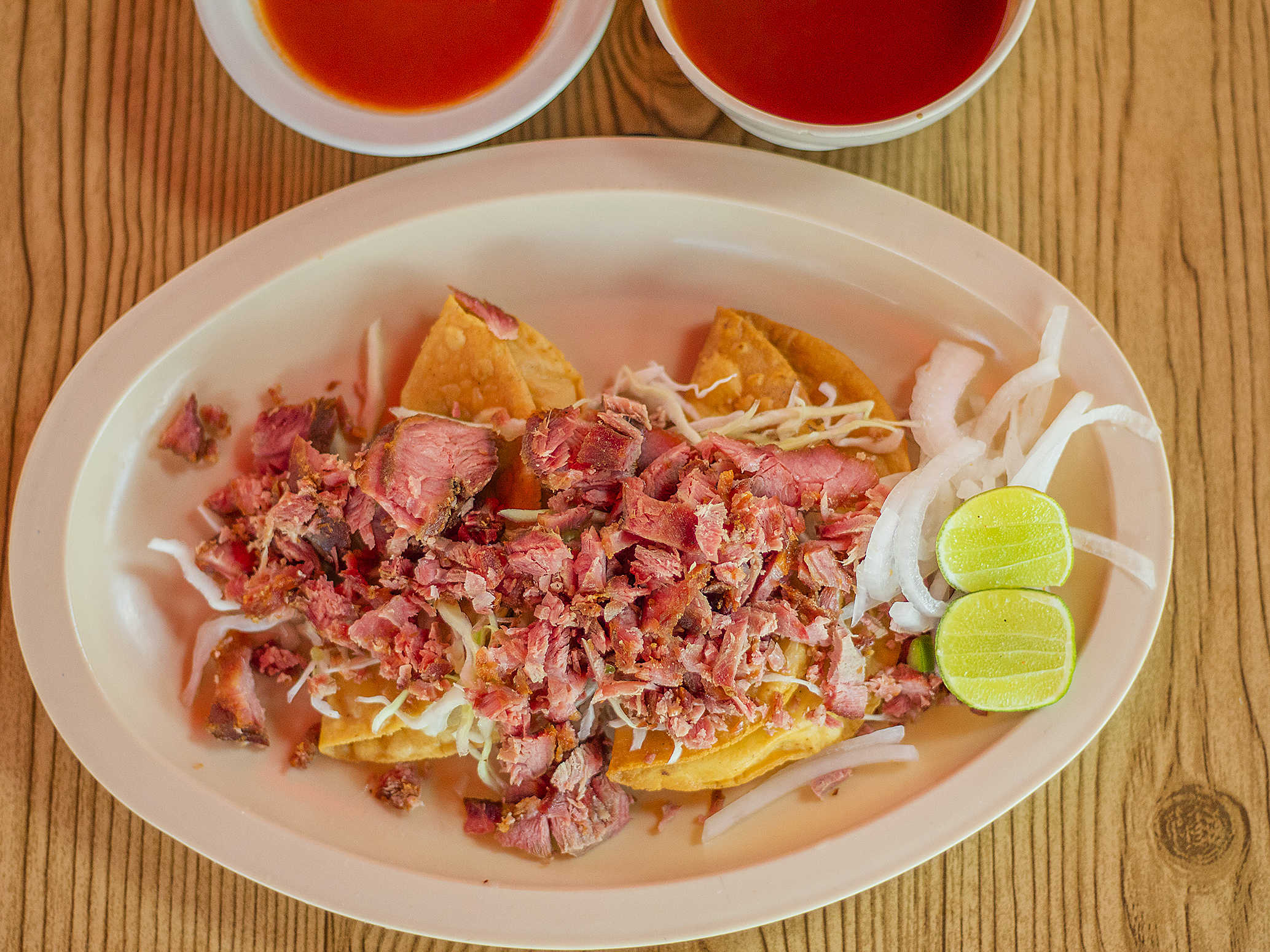 Taco Dorado de Frijol con Carne