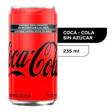 Coca cola sin Azucar 235 ml