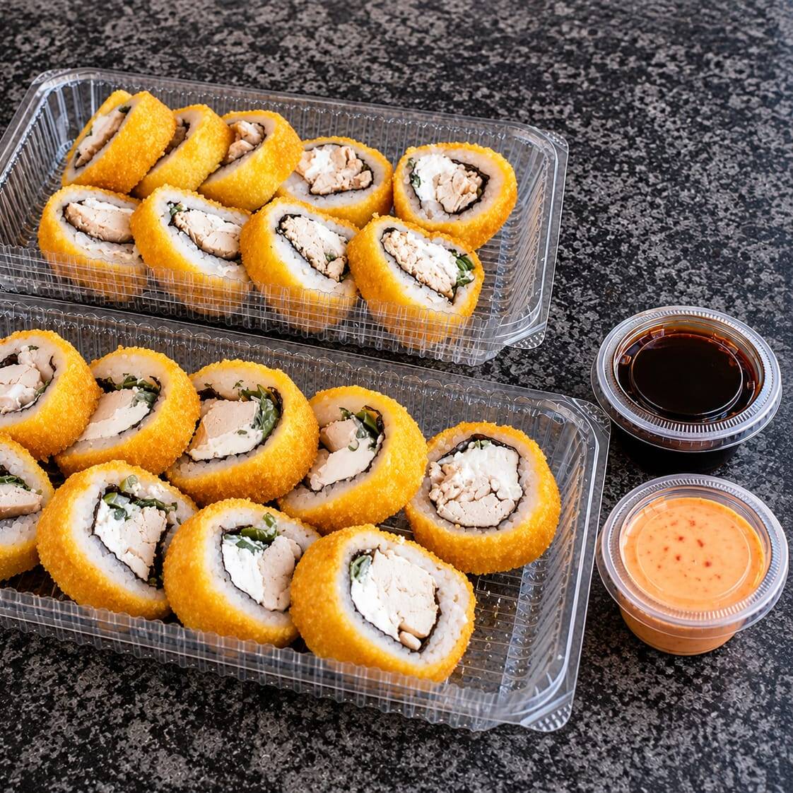 25 PIEZAS EMPANIZADOS + 2 SALSAS DULCES
