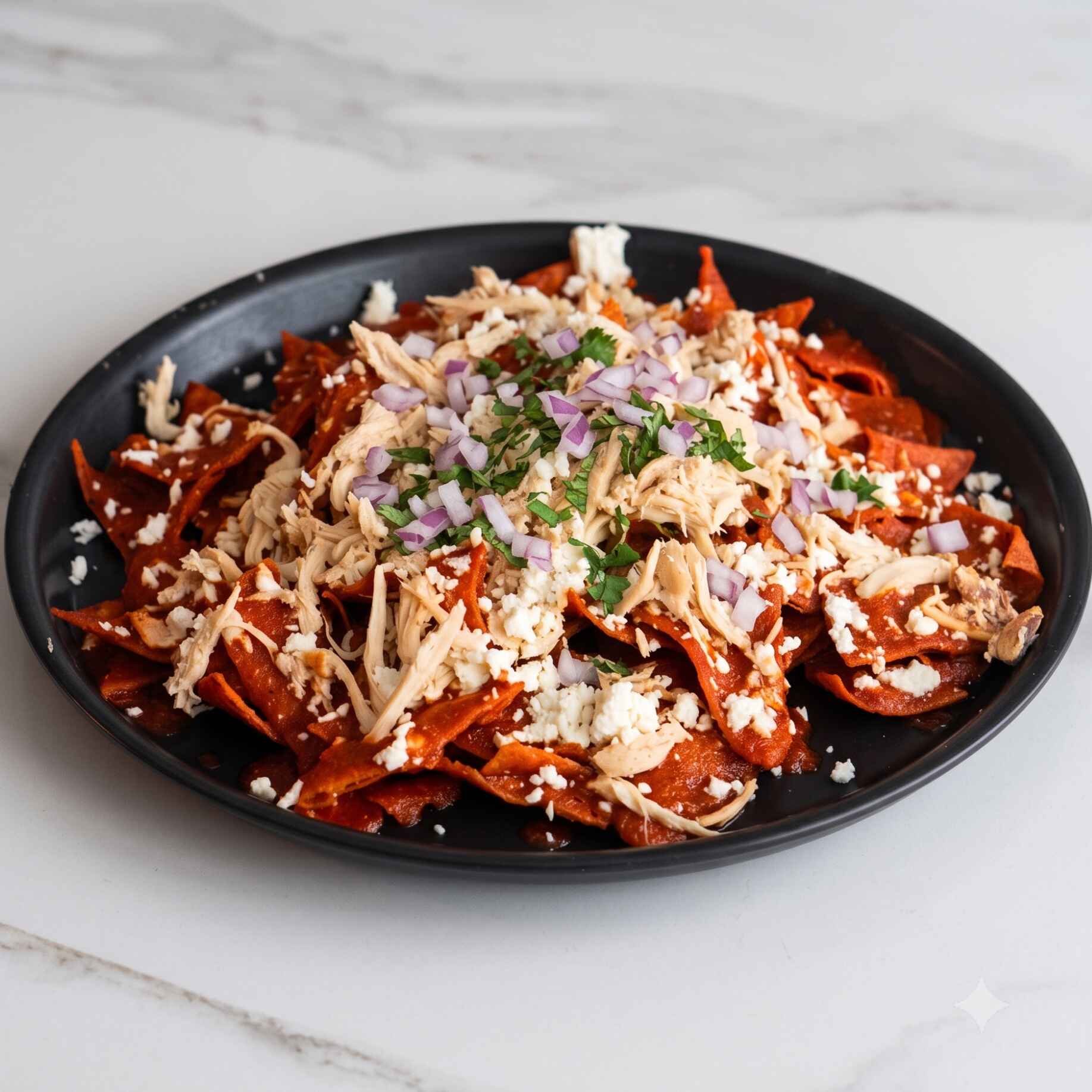 Chilaquiles Rojos con Proteína y Bolillos