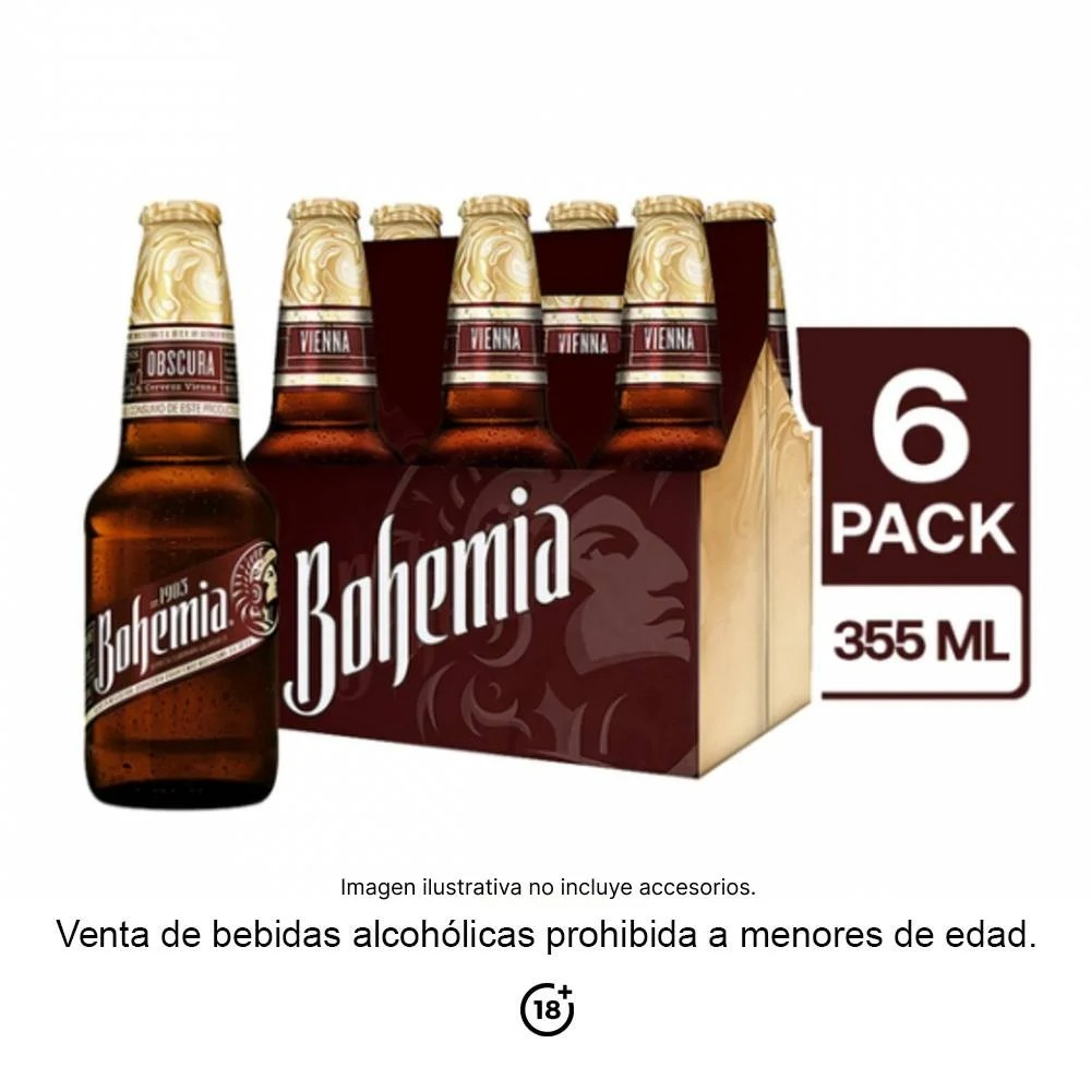 Bohemia Cerveza Vienna - Obscura Six Botella 355ml