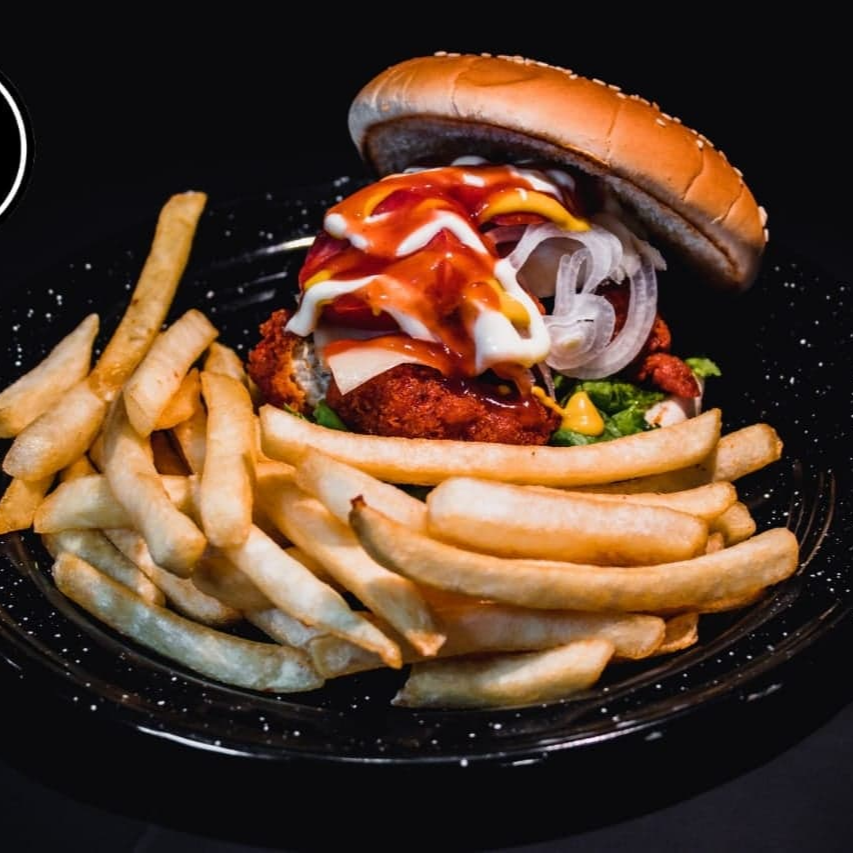 Hamburguesa Crusty Hot con papas