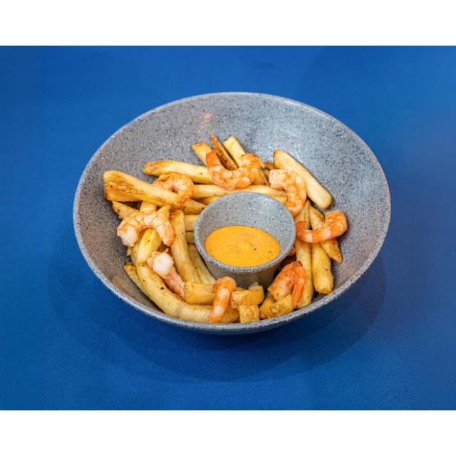 PAPAS CON CAMARON