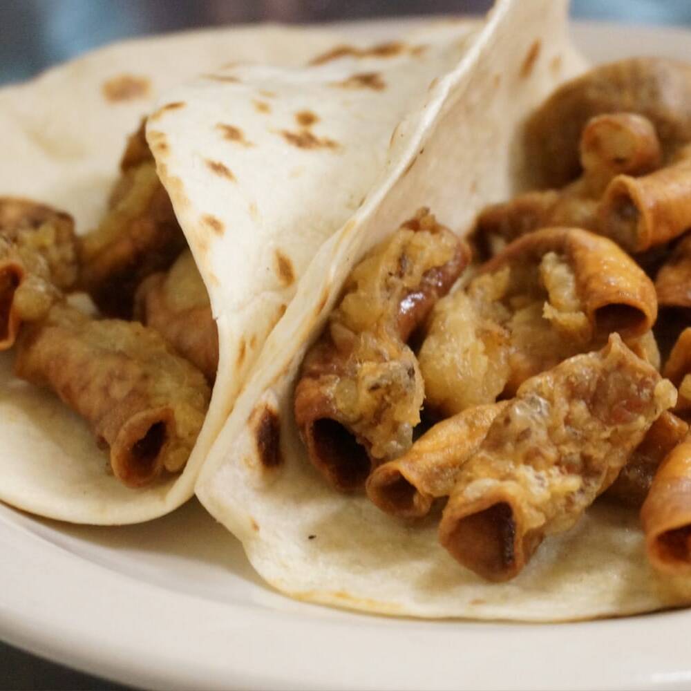 Taco Norteño de Tripa Dorada