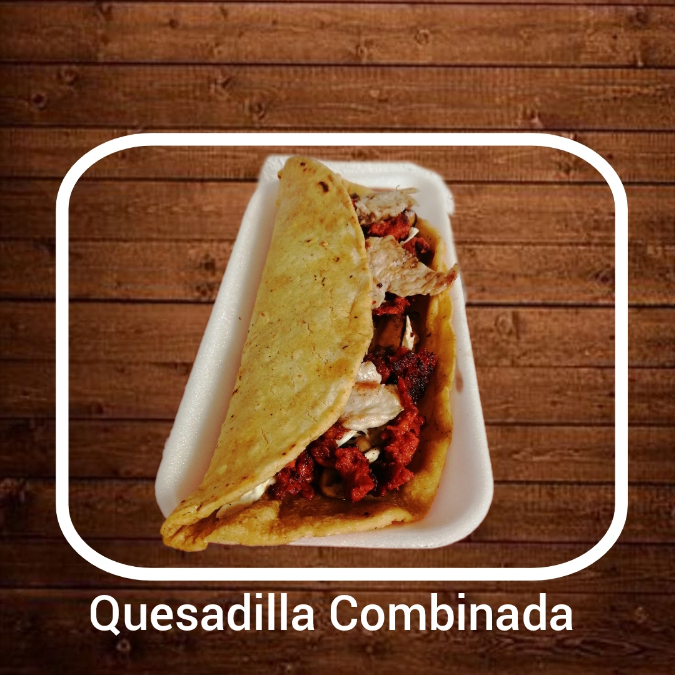 Quesadilla de bisteck y longaniza