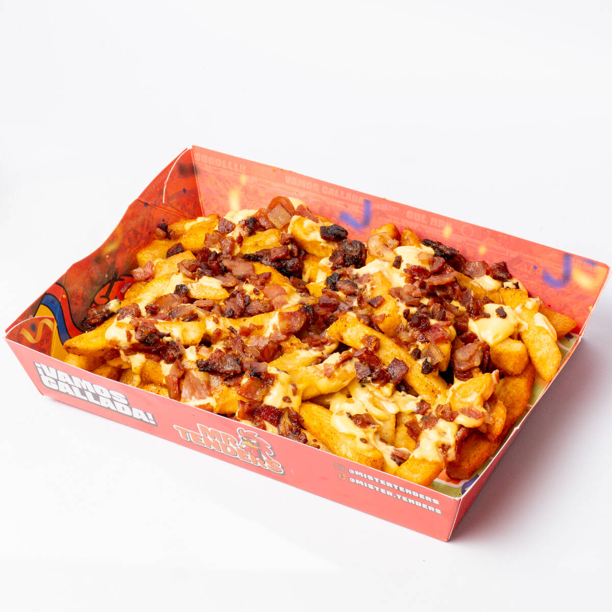 Papas con Cheddar y Tocineta