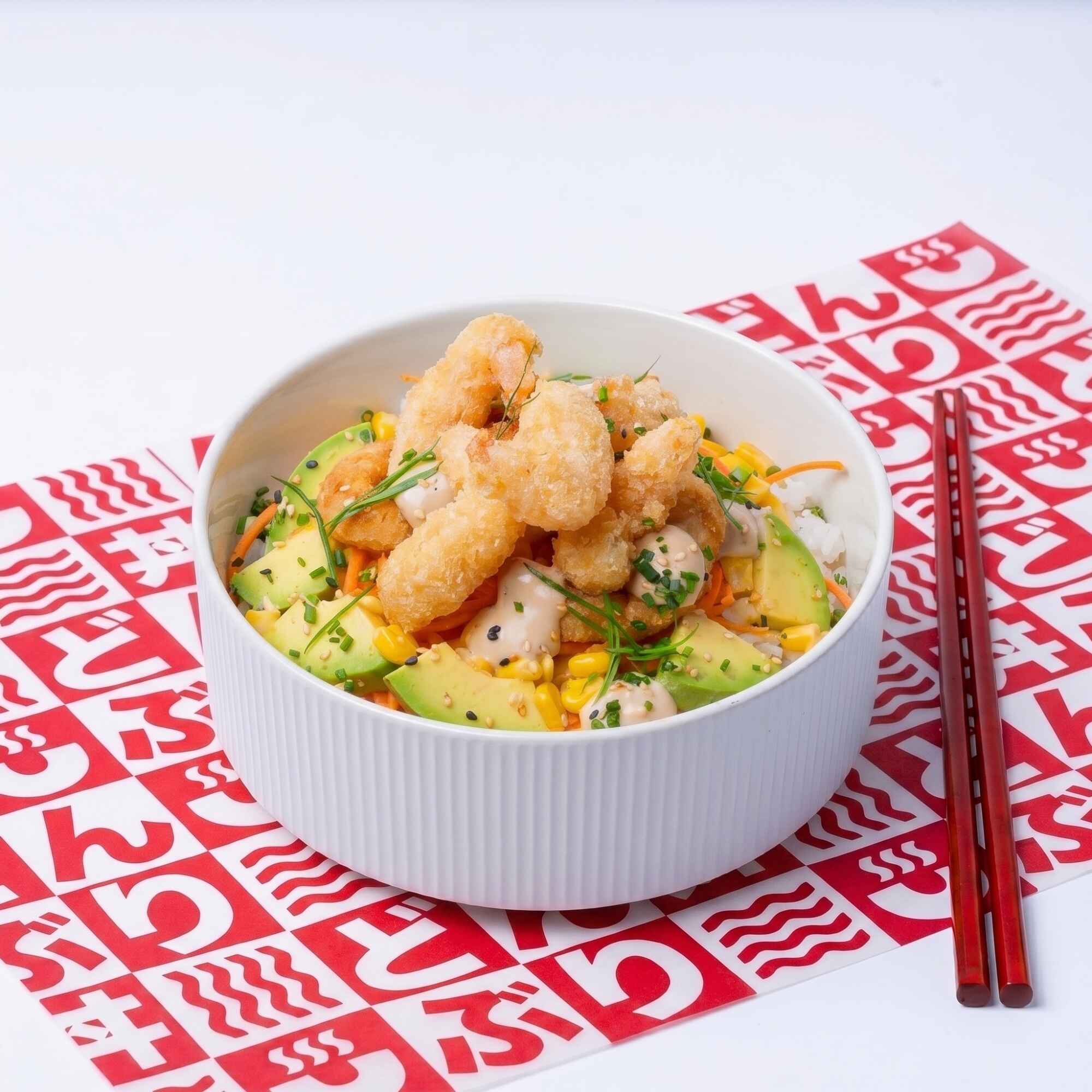 Donburi Poke Camarones