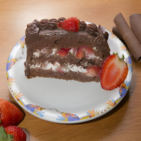 Fatia de Morango com Chocolate