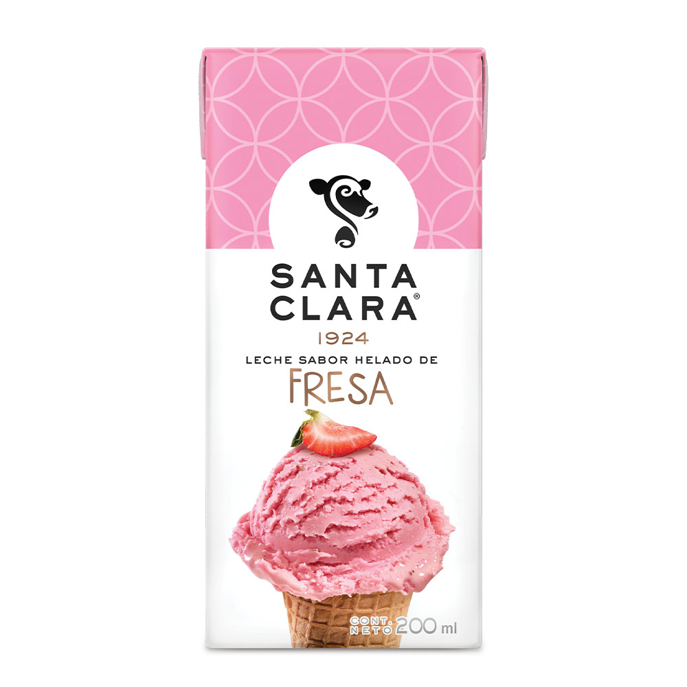 Leche Santa Clara Sabor Fresa 200 ml