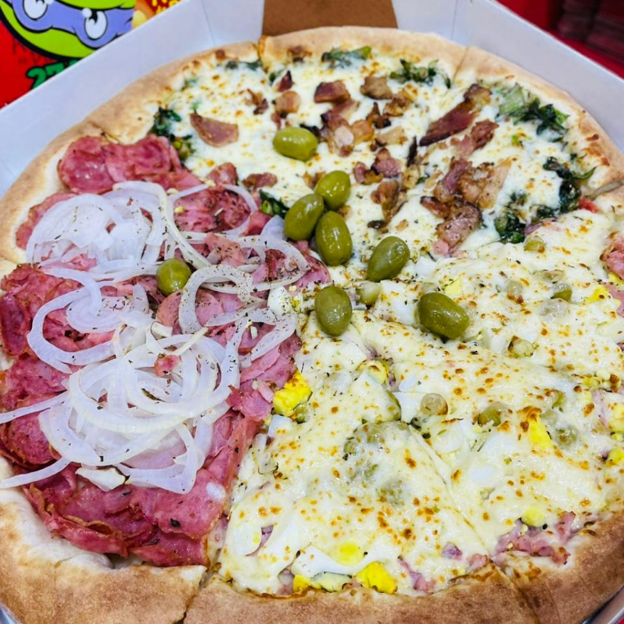 3 PEDAÇOS CALABRESA ACEBOLADA, 3 PEDAÇOS PORTUGUESA 3 PEDAÇOS ESCAROLA