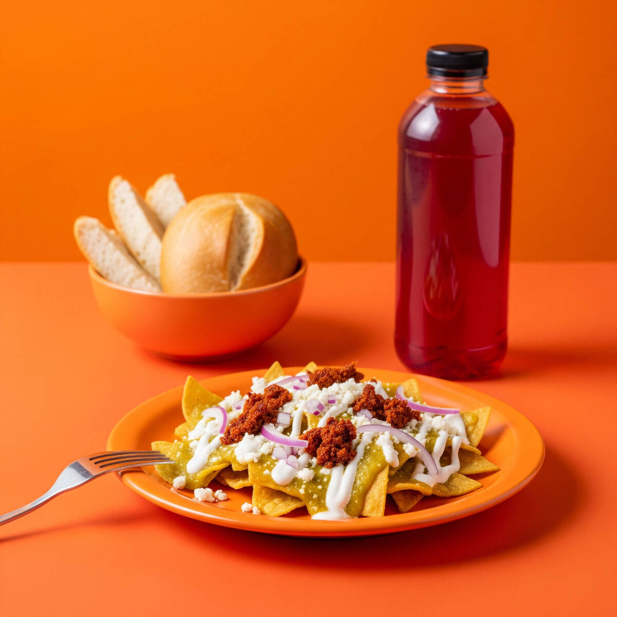 Chilaquiles + Agua de Sabor 500ml