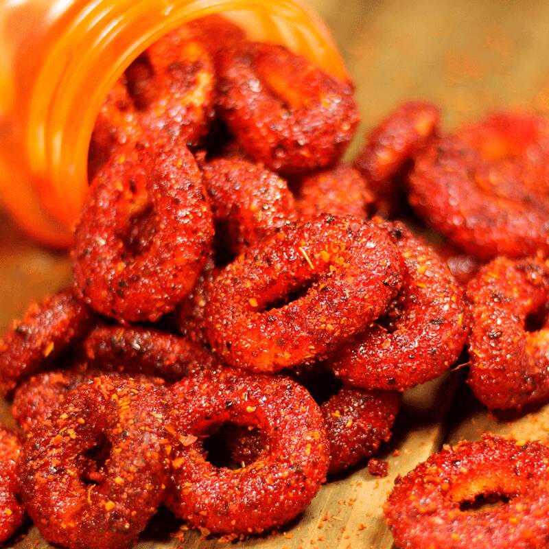Aros de Durazno Enchilados