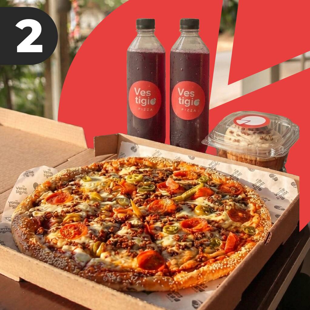Combo Familiar: Pizza Mexicana + 2 Bebidas + Cinna
