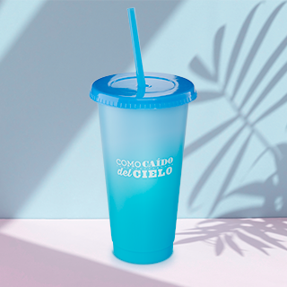 Vaso cambio de color azul