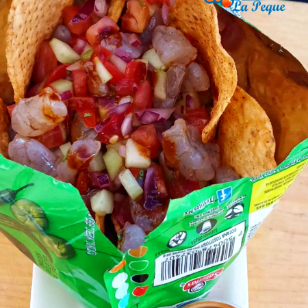 Tosti Ceviche de Camarón Cocido
