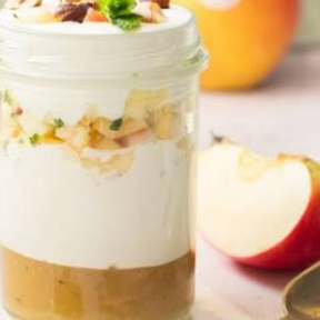 Manzana con Crema y Crujiente