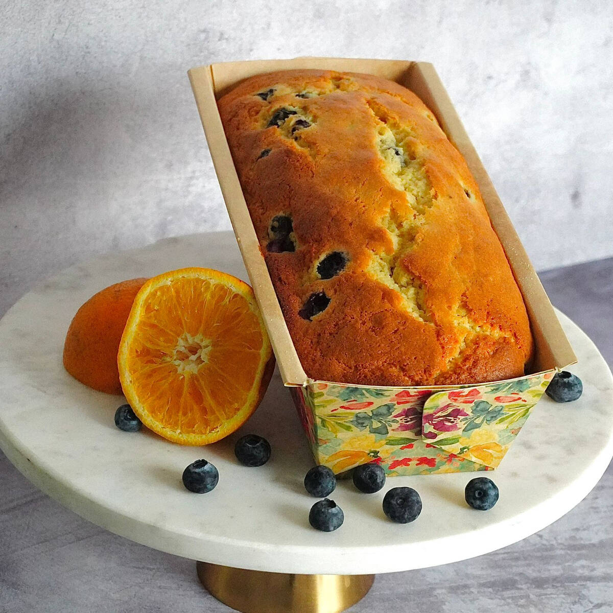 Panqué De Naranja Con Almendra Y Blueberries