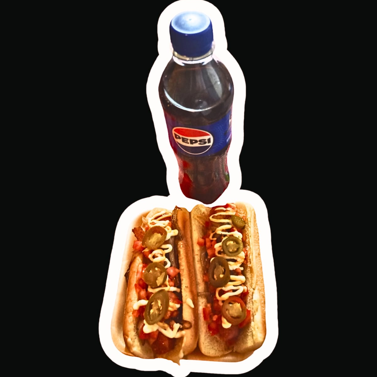 2 Hot-dog Sencillos + 1 Pepsi 400 ML