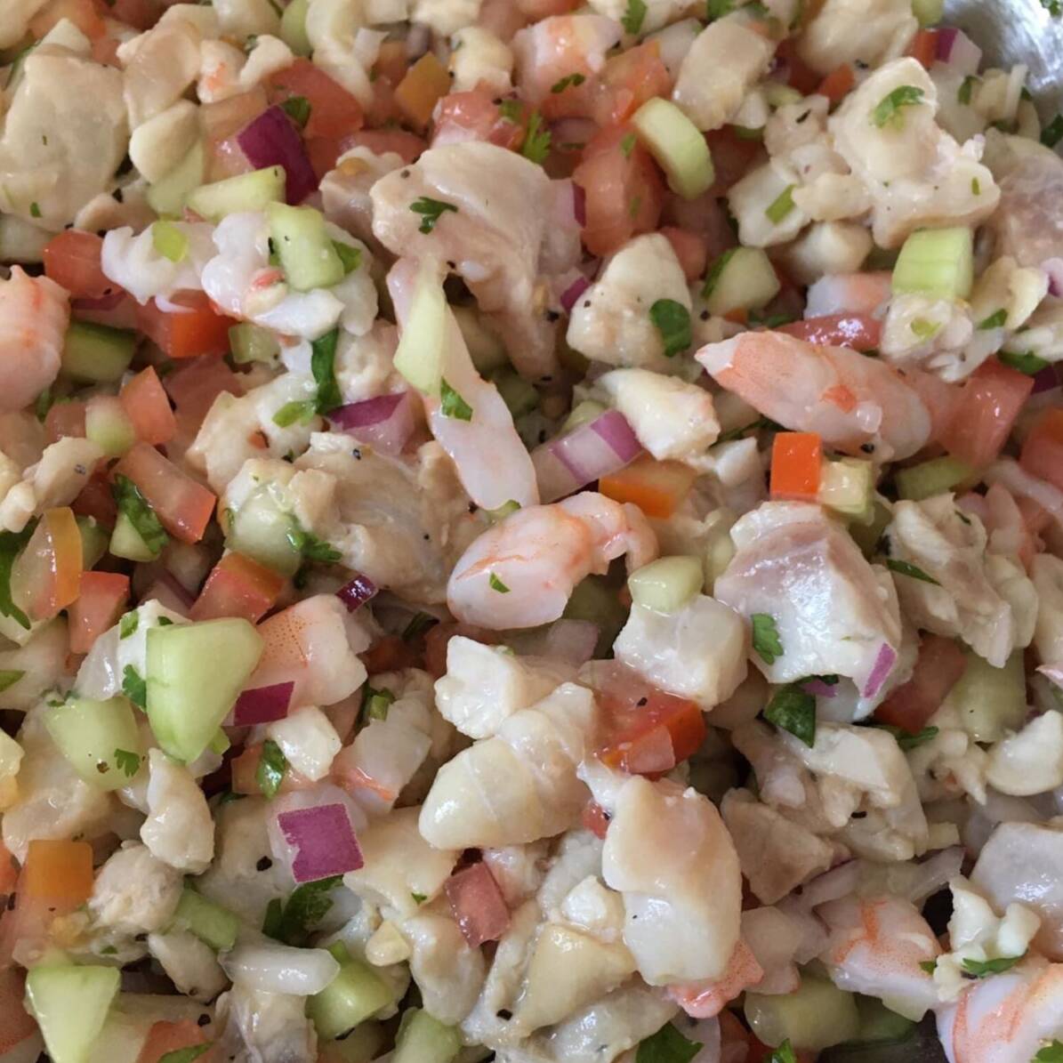 Ceviche mixto - Cocido Camarón