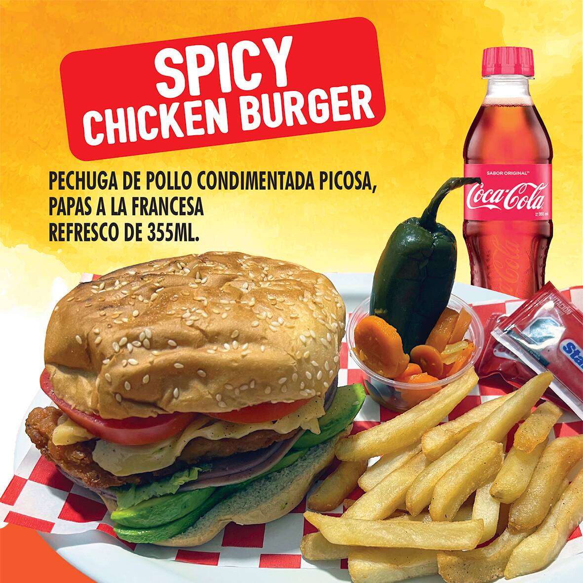 SPICY CHIKEN BURGER