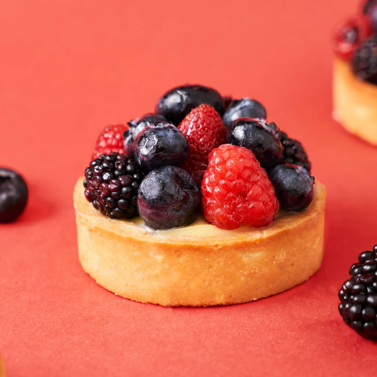 Tarta de frutas rojas chica