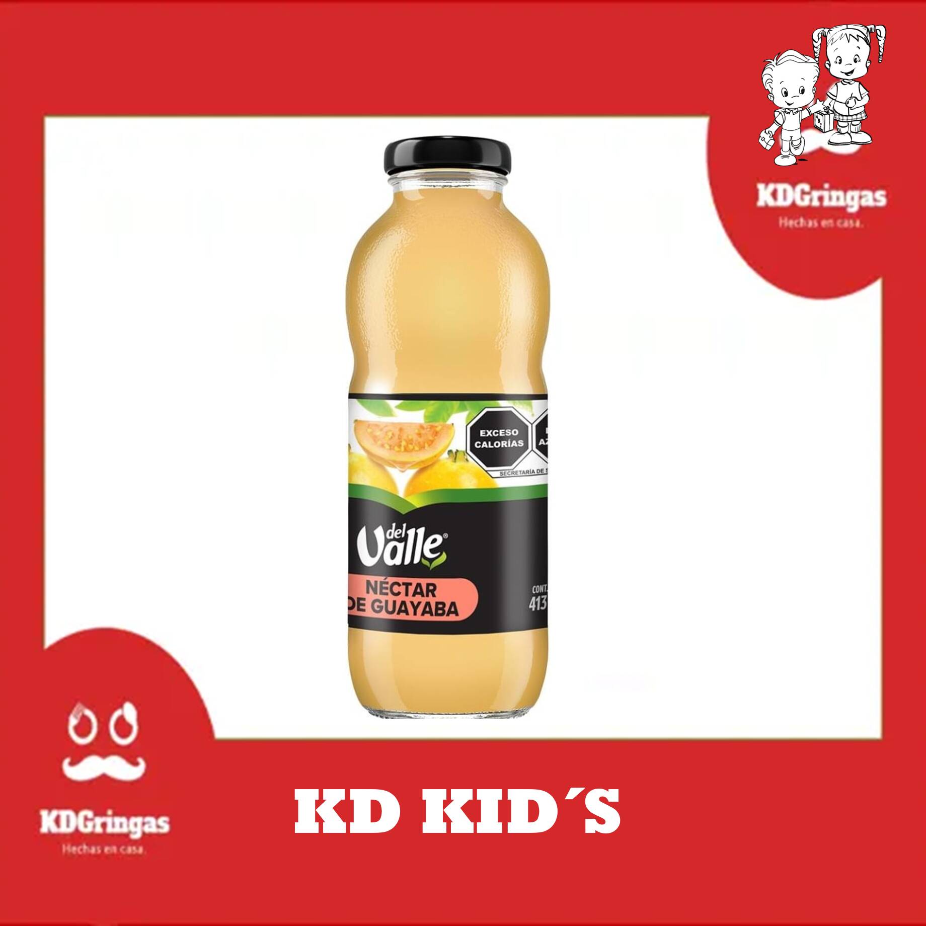 del Valle Guayaba Vidrio 413 Ml