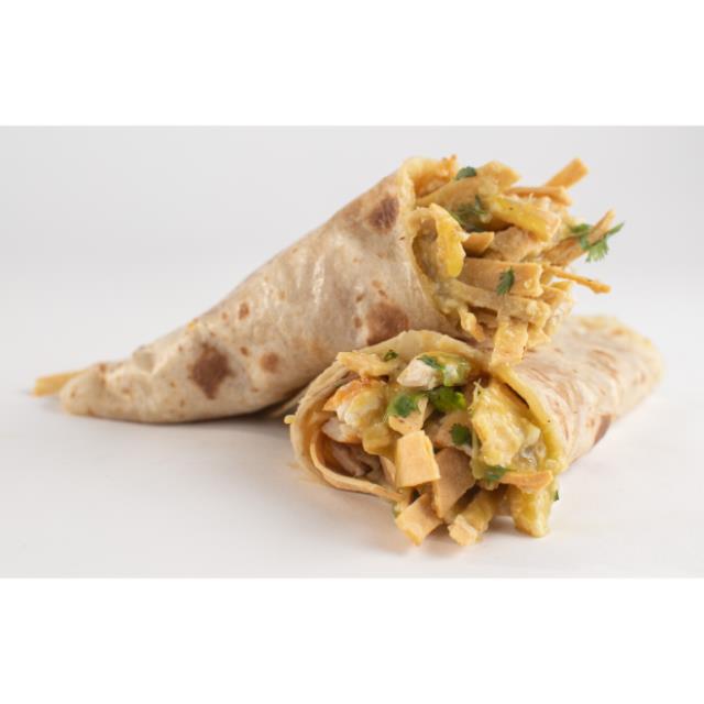BURRITO DE CHILAQUILES CON POLLO