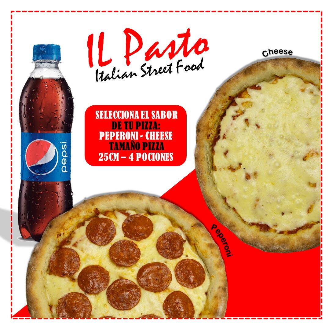 Combo Pizza 25cm. + Gaseosa 250 Ml*1