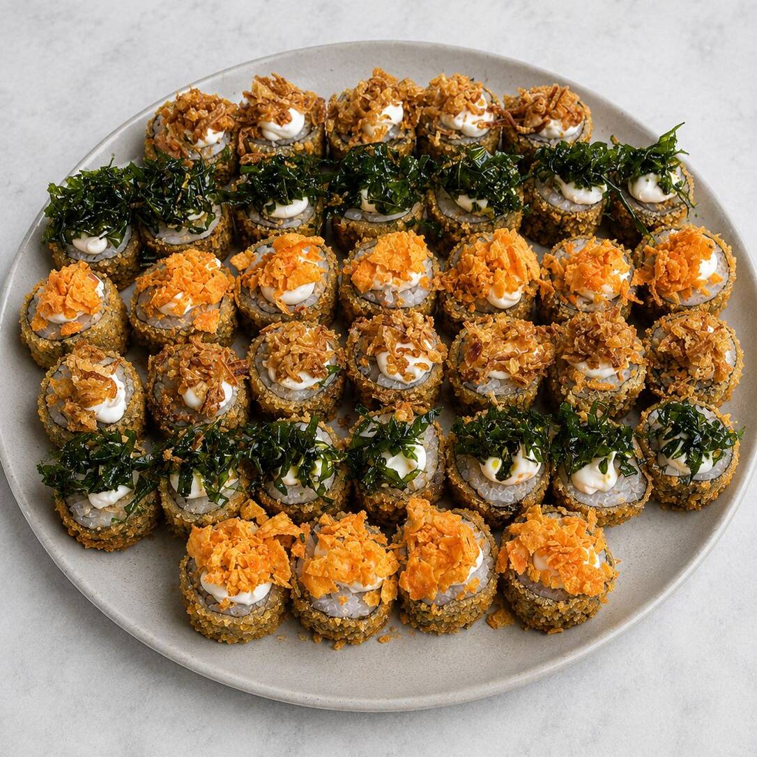 10 hot rolls com cream chesse e couve frita
10 hot rolls com cream chesse e crispy de cebola
10 hot rolls com cream chesse e Doritos