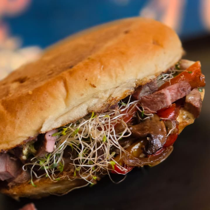 Arrachera con Champiñones