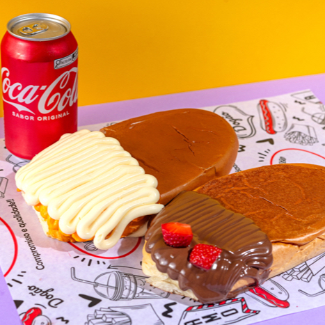 1 Dogão + 1 Coca 350ml + 1 Dog Doce Sensação