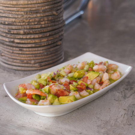 orden ceviche de camarón El Contenedor