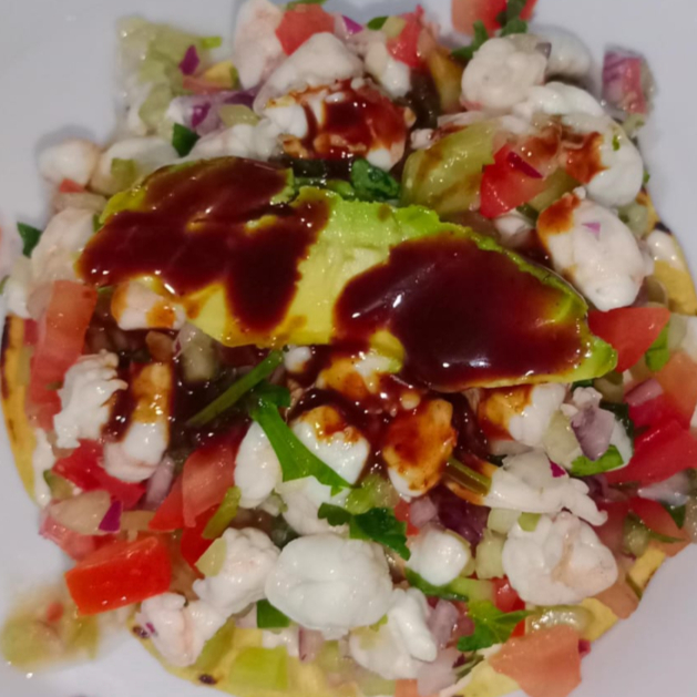 Tostada Ceviche Camarón K