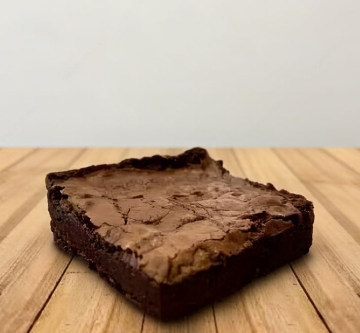 Delicioso pedaço de Brownie de chocolate.