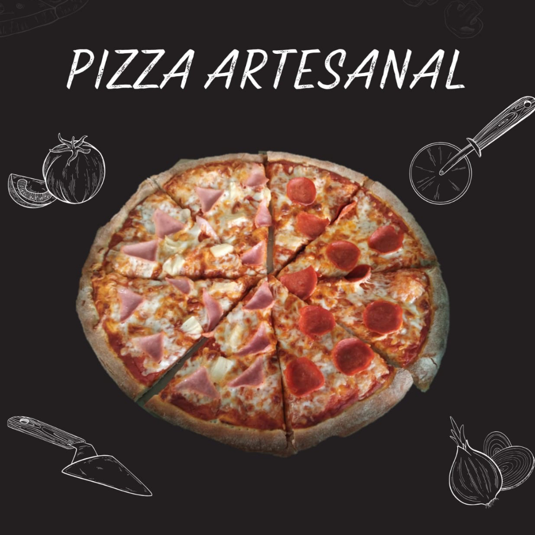 Pizza Grande Hawaiana / Pepperoni