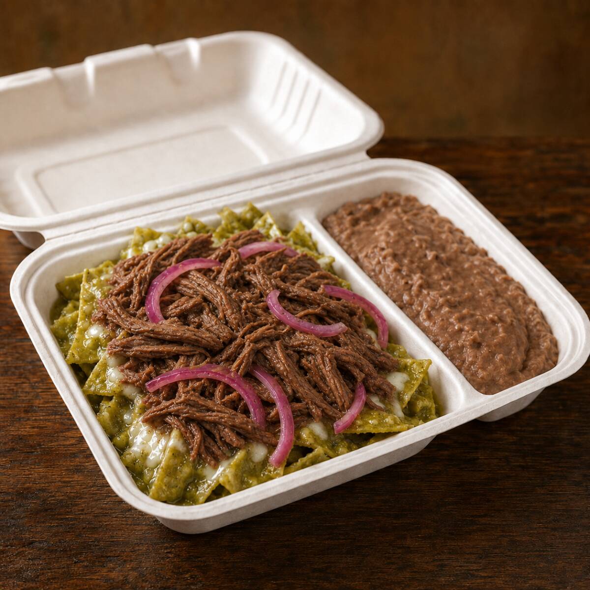 Chilaquiles Verdes con Carne