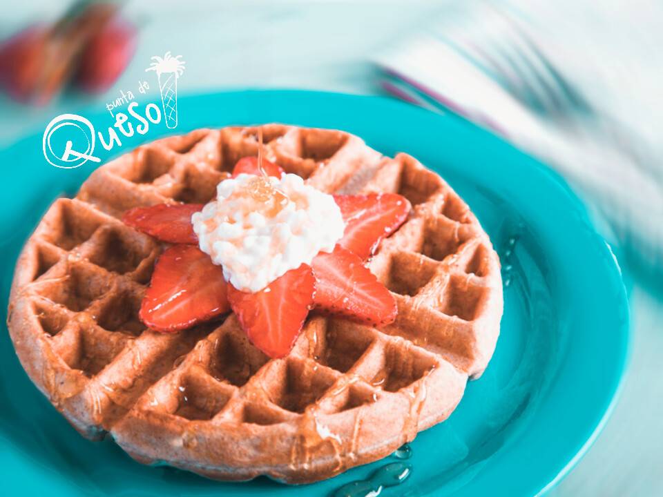 Waffle Cacahuate Fresa