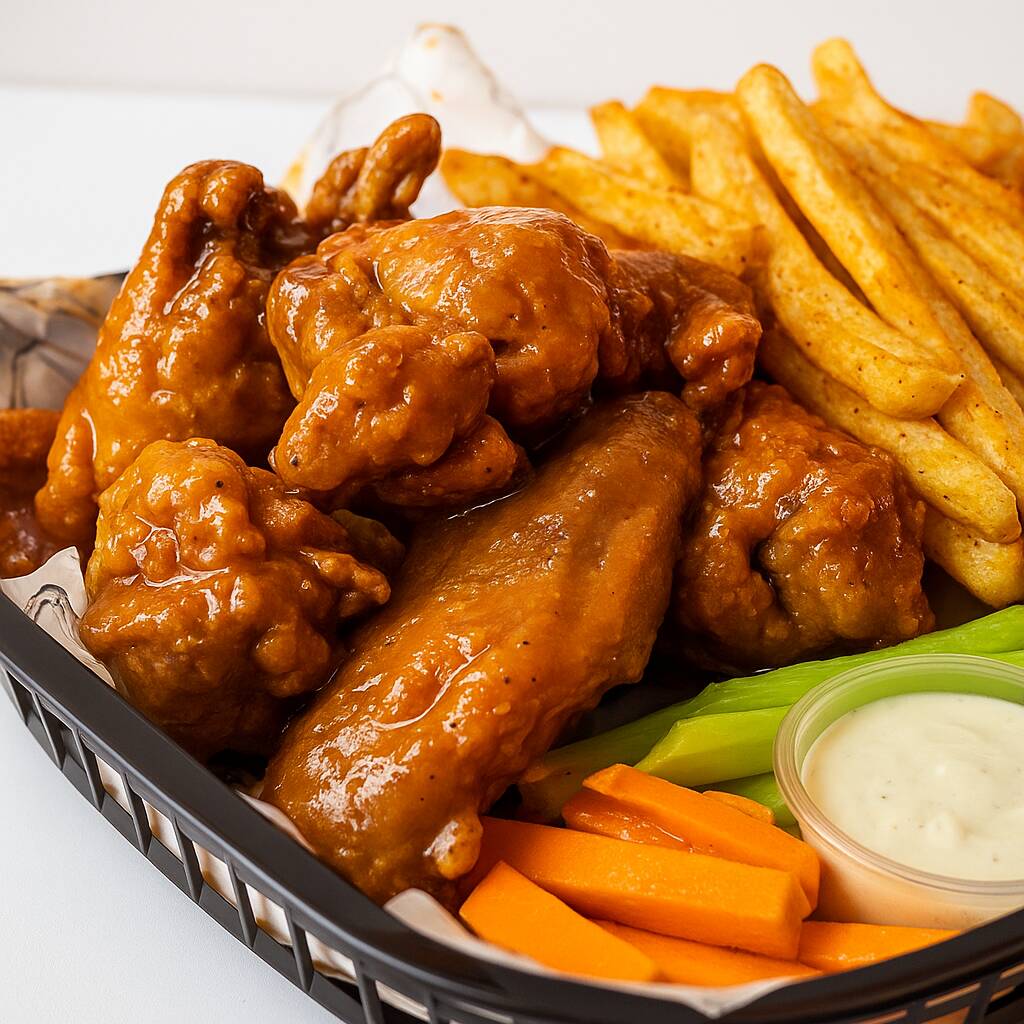 Alitas + Papas