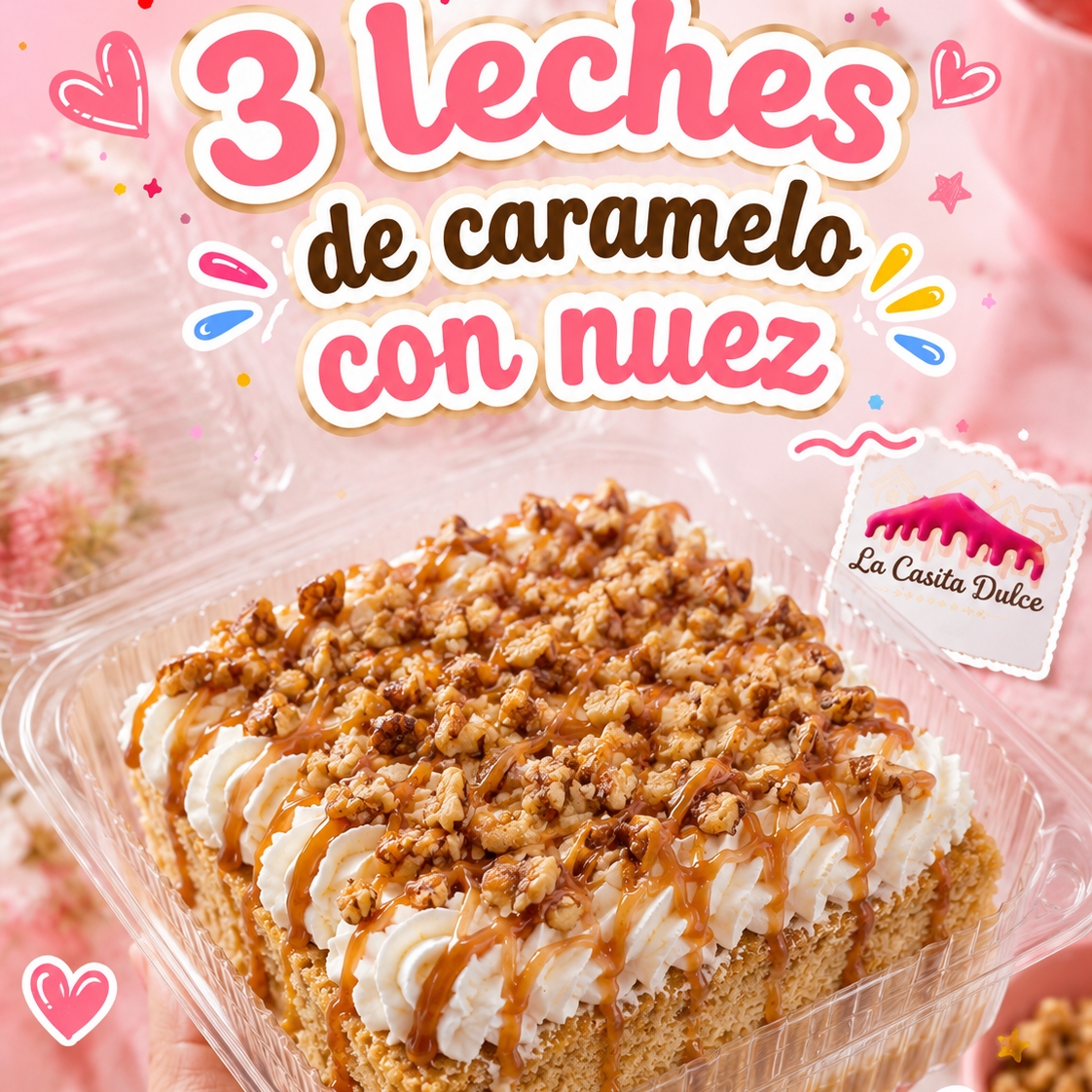 3 LECHES CARAMELO CON NUEZ