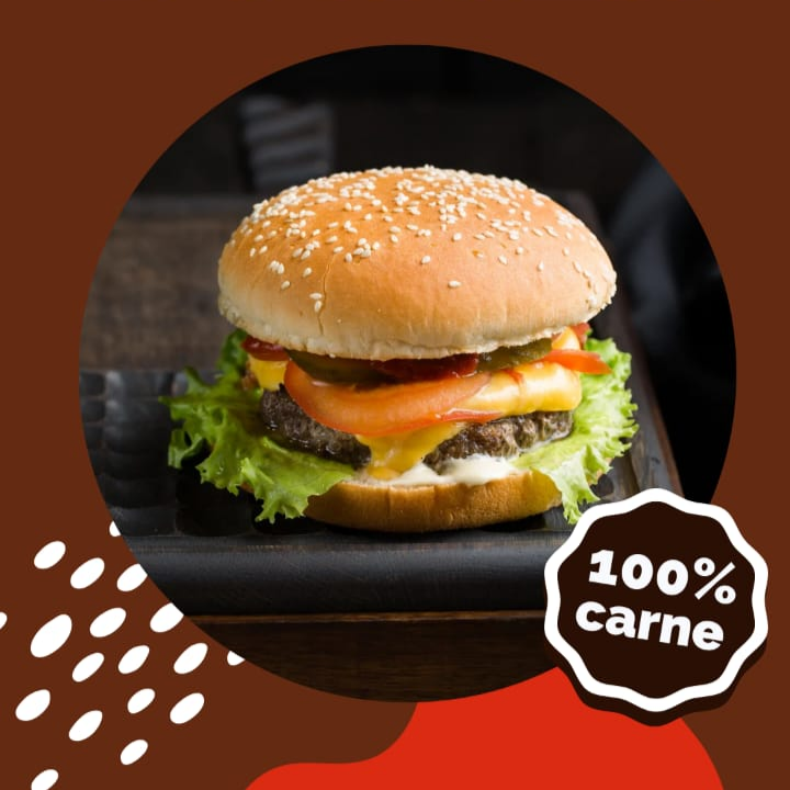 HAMBURGUESA CON PAPAS Y REFRESCO