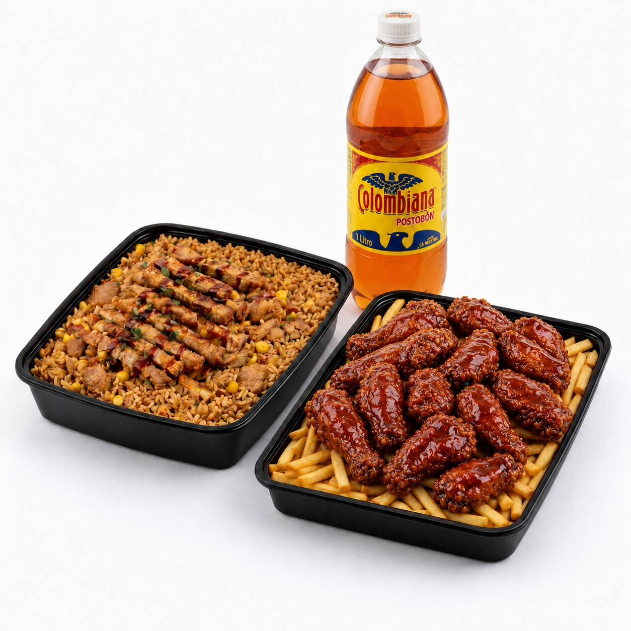 Combo Familiar Arroz Ranchero Alitas BBQ