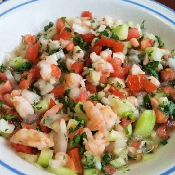 Tostada de Ceviche de Camarón