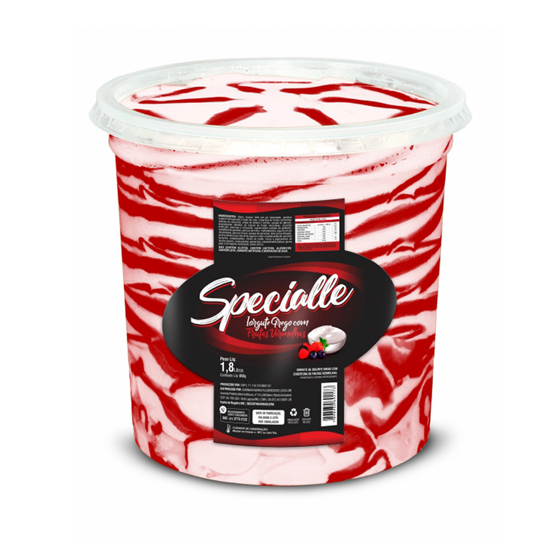 sorvete de Iorgute com mescla de frutas vermelhas