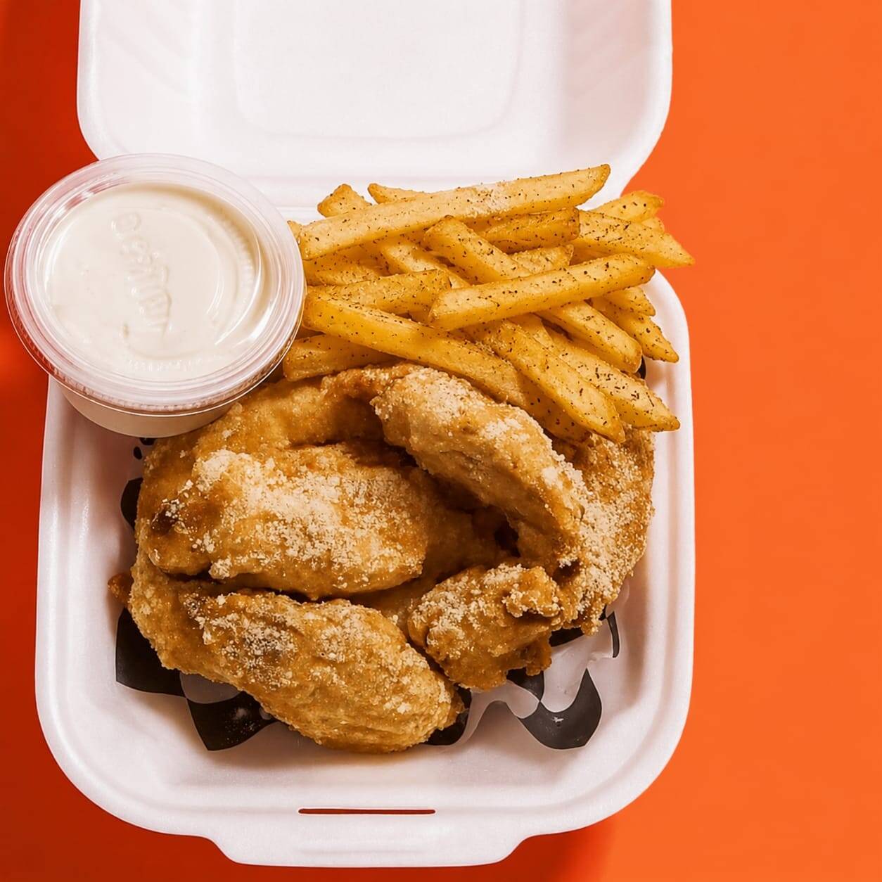 5 Alitas + Papas Francesa 250 Gr