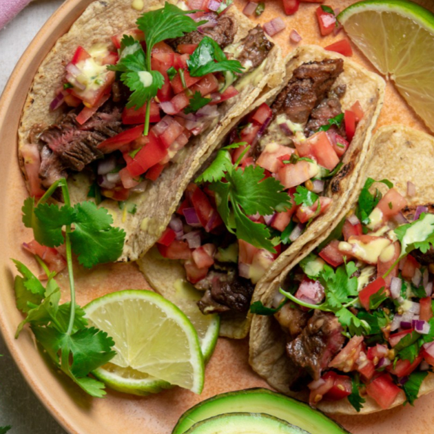 TACOS  DE ASADA