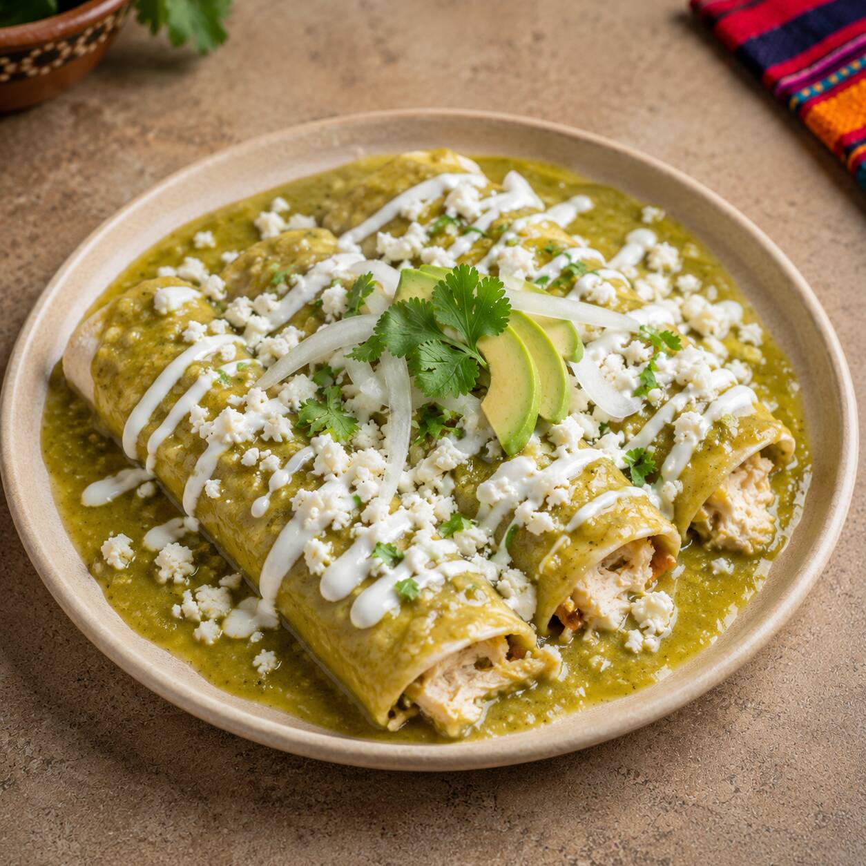 Enchiladas Verdes 4 Pzas