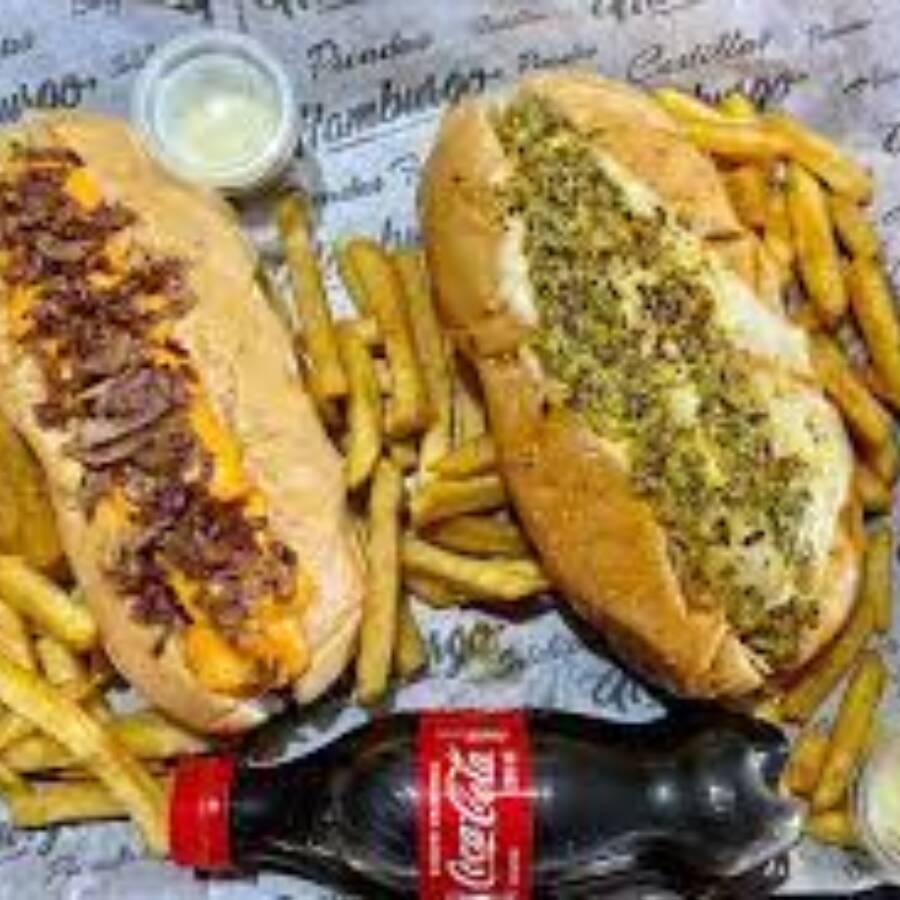 3 perros gratinados + 3 gaseosas