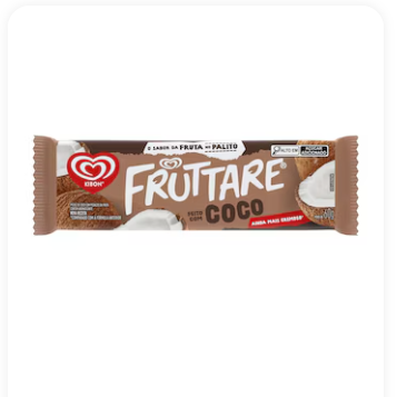 Fruttare Coco é mais um clássico da Kibon, com pedaços da fruta! Fruttare Coco, um clássico brasileiro! Feito com coco de verdade