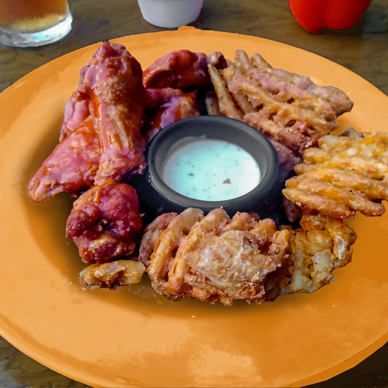 6 Warumo Wings con Papas